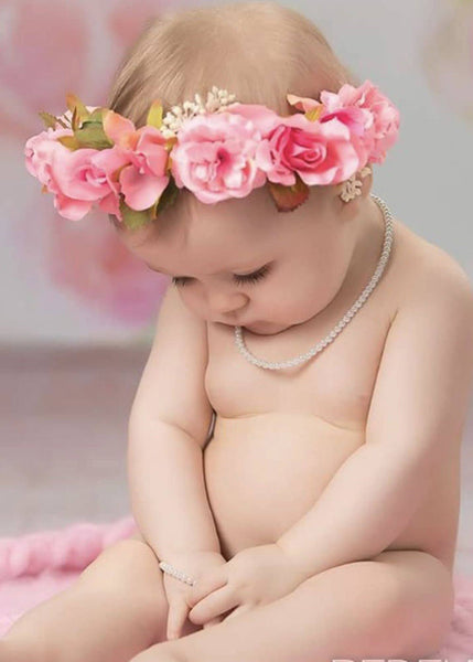 Girls Sterling Silver Strand of Pearls Kids Necklace