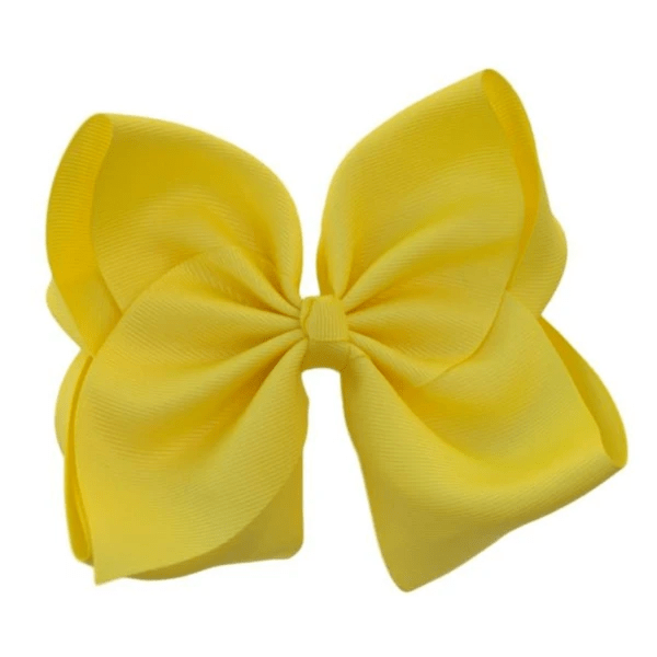 6 inch Solid Grosgrain Bow/Alligator Clip