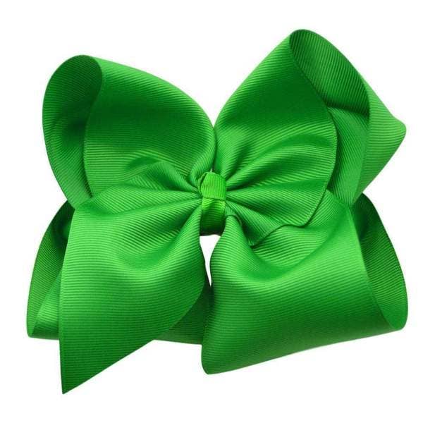 6 inch Solid Grosgrain Bow/Alligator Clip