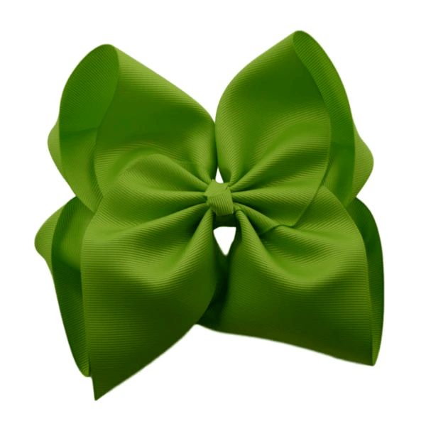 6 inch Solid Grosgrain Bow/Alligator Clip