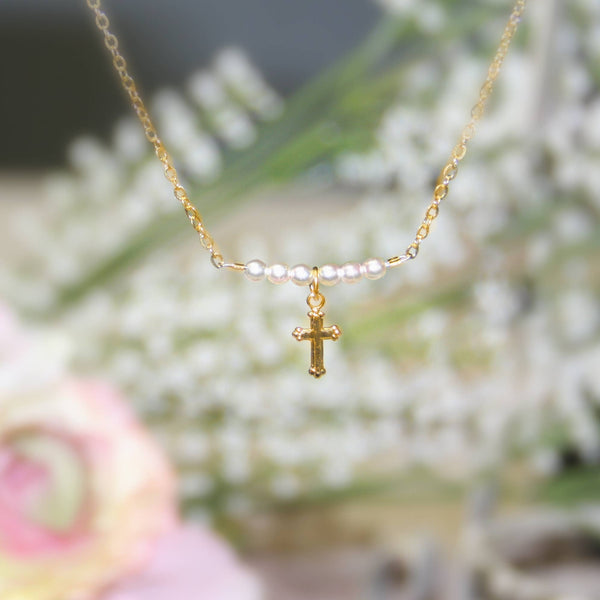 Cross Pearl Necklace for every Occasion CJ-360