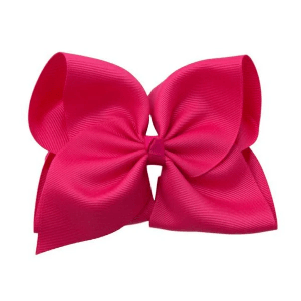 6 inch Solid Grosgrain Bow/Alligator Clip