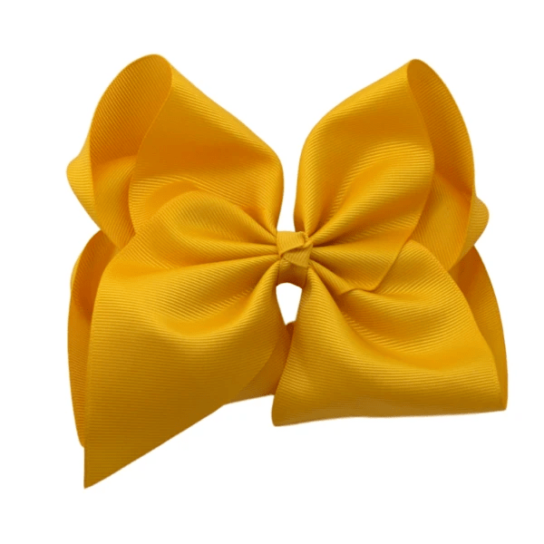 6 inch Solid Grosgrain Bow/Alligator Clip