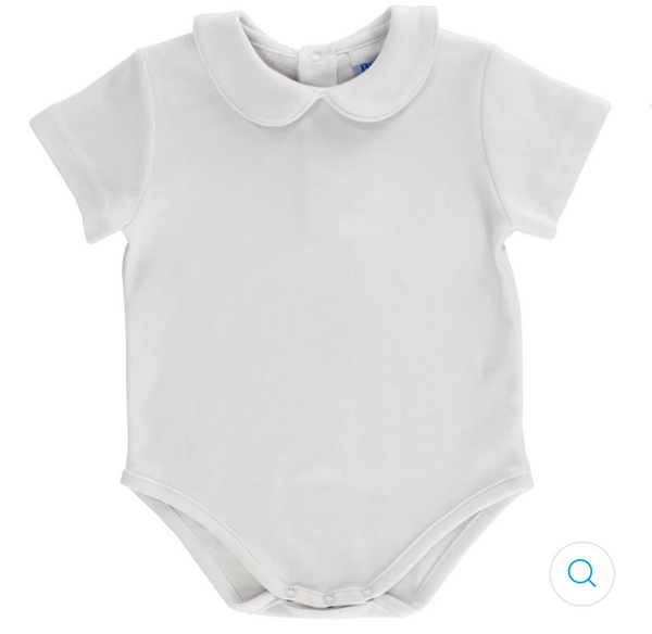 White Knit Onesie, Knit Boys Short Sleeve