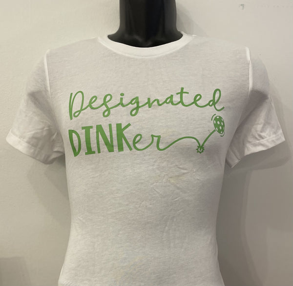White Designated Dinker T Shirt