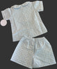 Light Blue Gingham 2 Piece Shorts Set