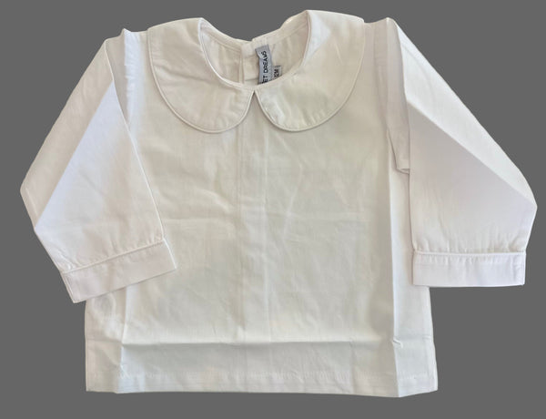 White Cotton, Boys Long Sleeve Piped Shirt