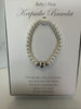 Baby's First Keepsake Pearl Bracelet w/Silver Cross Inset