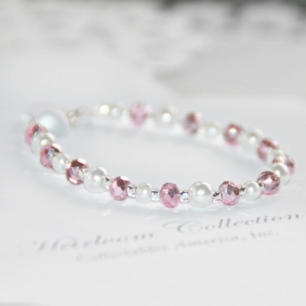 Twinkling Pink & Crystals Pretty Bracelet