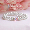 Big Sister Pearl Bracelet with Pink Crystal