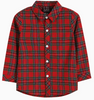 Red & GreeenTartan Plaid Long Sleeve Button Down