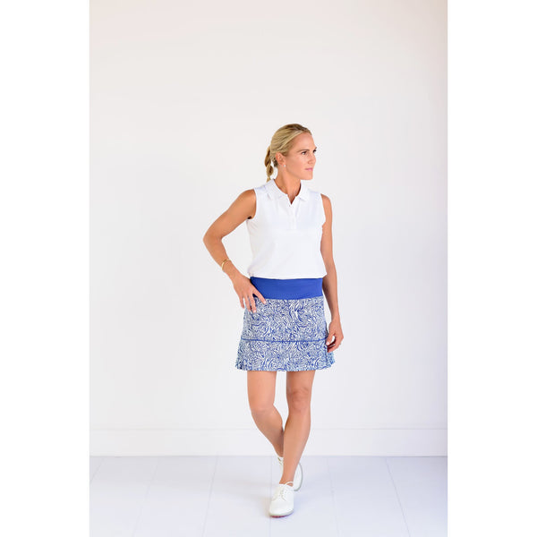 Pleated Par Golf Skort- Leopard Links