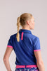 On Par Golf Polo- Navy w/Hot Pink
